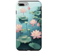 Serene Lily Pad Lily Flower Zen Carcasa para iPhone 7 Plus/8 Plus
