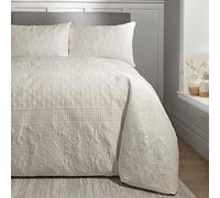 Serene - Pinsonic Duvet - Double (200 x 200cm) - Natural Embossed - Embroidery - Luxury Bed Set - Avery Stripe Collection
