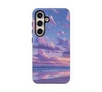Serene Purple Sunset Beach - Funda rígida mate compatible con Samsung Galaxy S24