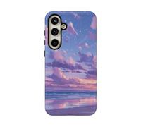 Serene Purple Sunset Beach - Funda rígida mate compatible con Samsung Galaxy S24 Plus