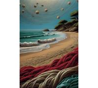 Serene Shoreline Notebook: 6x9 Lined Journal with Artistic Coastal Design - Perfect for Relaxation, Journaling, and Creativity