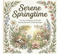 Serene Springtime Coloring Book: A Cozy Collection of Gentle Spring Coloring Pages for Adults & Teens