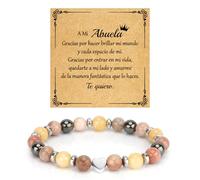 SereneGLow Regalo Abuela Regalo Dia De La Madre CumpleañOs Pulseras Abuela Regalos Para Abuelas Regalos Originales Mujer Pulseras Mujer Piedras Chakras Abuelos Navidad