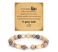 SereneGLow Regalos Para Mi Tia Regalo Tia Regalo Dia De La Madre Pulsera Mujer Regalos Mujer CumpleañOs Pulseras TíA Original Mama Hermana Amiga Piedras Chakras Navidad