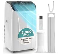 SereneLife Aire Acondicionado Portatil 12000 BTU, Climatizador 3 en 1 con Frio, Ventilador y Deshumidificador, Silencioso, con Kit de Ventana Incluido, para Hogar y Oficina