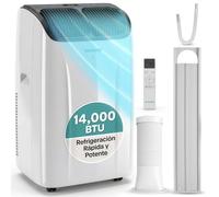 SereneLife Aire Acondicionado Portátil 14000 BTU, Climatizador 3 en 1 Frío, Ventilación y Deshumidificador, con Kit de Ventana, para Hogar y Oficina