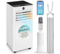SereneLife Aire Acondicionado Portátil 9000 BTU 2.93 kW con Tubo de Escape, Unidad 4 en 1 con WiFi, Enfriamiento, Calefacción, Ventilador y Deshumidificador, para Habitaciones hasta 31 m