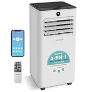 SereneLife Aire Acondicionado Portátil 9000 BTU, Climatizador WiFi con Mando a Distancia, Kit de Montaje para Ventana, Deshumidificador y Ventilador, Compacto para Casa, Oficina y Escuela