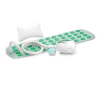 SereneLife Alfombra de Baño con Burbujas - Alfombra SPA Portátil con Intensidad Ajustable, Luz LED Impermeable, Almohada y Control Remoto para Máxima Relajación, 47" x 14.2" (Aqua)