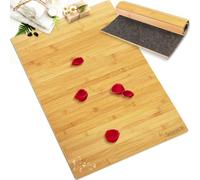 SereneLife Alfombra de baño de bambú, Impermeable, Plegable, de Madera Natural, Antideslizante, con Tiras de Varios Paneles, Uso en Interiores y baños
