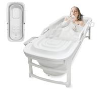 SereneLife bañera plegable para adultos, 150cms, Portatil, Independiente para spa caliente o baño de hielo, Cold plunge, Uso en interiores y exteriores, Ideal para mascotas tambien