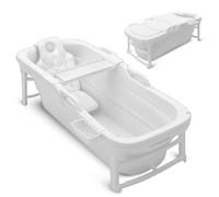 SereneLife Bañera Plegable para Adultos, 150cms, Portatil, Independiente para Spa Caliente o Baño de Hielo, Cold Plunge, Uso en Interiores y Exteriores, Ideal para Mascotas Tambien
