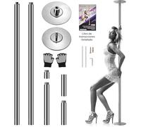 SereneLife barra pole dance, De baile, Plegable, Ejercicio, Para bailarinas, Principiantes, Ejercitadores, Atletas, Gimnasia, Fitness, Profesional, Clubes, Bares, Estudio, 1.21mts x 2