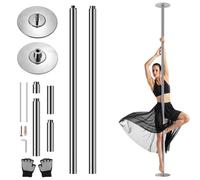 SereneLife barra pole dance, De baile, Plegable, Ejercicio, Para bailarinas, Principiantes, Ejercitadores, Atletas, Gimnasia, Fitness, Profesional, Clubes, Bares, Estudio, 1.21mts x 2