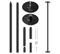 SereneLife barra pole dance, De baile, Plegable , Ejercicio, Para bailarinas, Principiantes, Ejercitadores, Atletas, Gimnasia, Fitness, Profesional, Clubes, Bares, Estudio, 1.21mts x 2