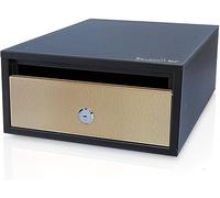 SereneLife buzon de Correo de Pared, Horizontal, con Cerradura, Exterior, Moderno, De Acero galvanizado, Gran Capacidad, 35cms x 25cms x 12cms