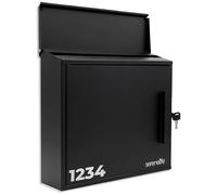 SereneLife buzon de Correo, Exterior, Paquetes, De Pared, con Cerradura, Mecanismo de Bloqueo Seguro, Ideal para Uso residencial o Comercial