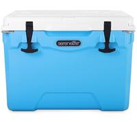 SereneLife Caja térmica rotomoldeada ultrarresistente de 25 Cuartos de galón, Capacidad para hasta 63 latas, Mantiene el Hielo hasta 5 días, Caja de Hielo portátil aislada de Alta Resistencia, Ideal