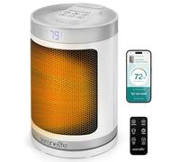 SereneLife calefactor eléctrico cerámico PTC 1500W bajo consumo, WiFi vía app móvil, Termostato digital, Mando a distancia, Temporizador de 12 horas