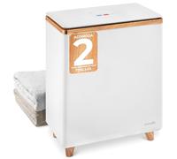 SereneLife Cubo rectangular de gran capacidad, calentador de toallas y mantas de un solo toque (madera natural), acero inoxidable, talla única