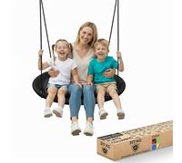 SereneLife Columpio Redondo, Nido, 40", con Kit para Colgar en arbol, 2 Cuerdas Colgantes Ajustables, Sistema Giratorio