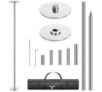 SereneLife Dance Pole Bastón de Baile Giratorio Profesional, portátil y extraíble, Ideal para Entrenamiento y Ejercicio, Unisex Adulto, Acero