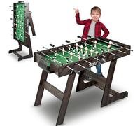 SereneLife futbolín Plegable, Tamaño Completo, de 48" con 2 Mini balones, Marcador de puntuación, Patas sólidas y Resistentes, Mesa de fútbol para el hogar