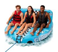 SereneLife Jobe Flotador Arrastre, Barca, Barco, Inflable, Deportes acuaticos, 3 plazas, Donut Hinchable