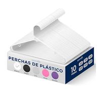 SereneLife Perchas, 10 Piezas, Antideslizantes, Resistentes, Plastico, Ideal para Camisas, Sweteres, Sudaderas, Vestidos y mas