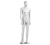 SereneLife Maniquí Masculino Grande de 185 cm con Cabeza Ajustable, Extremidades Flexibles y Diseño Desmontable - Ideal para Tiendas de Ropa, Boutiques, Exposiciones y Más