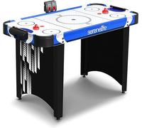 Serenelife mesa de hockey de aire de 54”, Motor dos veces mas fuerte, Marcador de puntos LED digital, Dispensador de discos, Accesorios
