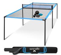 Serenelife Mesa de Ping Pong, Tamaño Mediano, Tenis de Mesa, Plegable, Portatil, Incluye Red