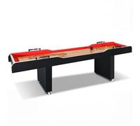 SereneLife Mesa de Shuffleboard, Tejo, Superficie recubierta de Polietileno de 9 pies(2,7m), Accesorios, Puntuación Estilo ábaco, Juego de acción de Disco, Arcade portátil para Interiores, Exteriores