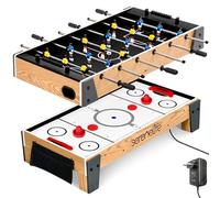 Serenelife Mesa de Hockey de Aire de 38”, Futbolin de 40”, 2 en 1, Giratoria, Ideal para el hogar, Salas de Juego, Arcades, Fiestas y reuniones Familiares