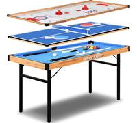 SereneLife Mesa multijuegos, 4 en 1, Tenis de Mesa, Billar, Hockey, Curling, 48"