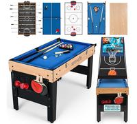 Serenelife Mesa multijuegos, Billar, Hockey, Tenis de Mesa, Futbolin, Ideal para Interiores y Exteriores