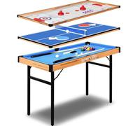 Serenelife Mesa multijuegos, Billar, Hockey, Tenis de Mesa, Futbolin, Ideal para Interiores y Exteriores