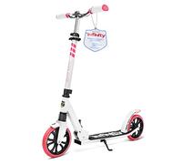 SereneLife patinete ajustable, Con luces, Plegable, Adolescentes, Adultos, Freno manillar, Dos ruedas, Barra en T, Facil maniobra, Color rosa