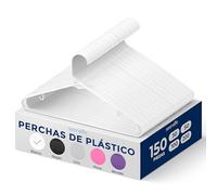 SereneLife Perchas, 150 piezas, Antideslizantes, Resistentes, Plastico, Ideal para camisas, Sweteres, Sudaderas, Vestidos y mas