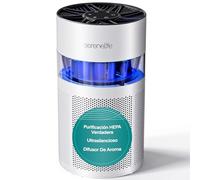 SereneLife purificador de aire portátil silencioso con filtro HEPA H13, Mini con aromaterapia, Luz ambiental, Temporizador, Modo sueño, Ideal para dormitorio y escritorio