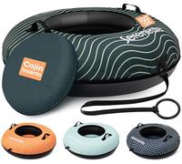 SereneLife Snowtube 101/112/122 cm - Trineo Inflable para Niños y Adultos con Base de Plástico Resistente, Cuerda de Arrastre y Diseño Deslizante para Nieve