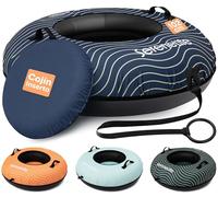 SereneLife Snowtube 101/112/122 cm - Trineo Inflable para Niños y Adultos con Base de Plástico Resistente, Cuerda de Arrastre y Diseño Deslizante para Nieve