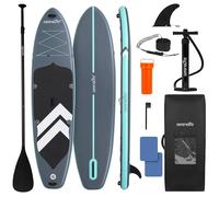 SereneLife Tabla de Paddle Surf Inflable XL, Sup Extra Ancho, Diseño Estable y Ligero, Deck Antideslizante, Accesorios Premium, Ideal para Familia, Niños y Mascotas