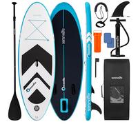 SereneLife Tabla de Paddle Surf para Niños, 2.36mts, Sup para Jovenes con Bomba, Remo Ajustable y Mochila, Diseño Estable de 76.2cms de Ancho, Almohadilla EVA Antideslizante, 5 Años en Adelante