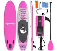 SereneLife Tabla de Remo Inflable de pie, Tabla de Surf para Adultos y jóvenes, Kit de Tabla de Surf, 0.63 cm de Grosor, Cubierta Antideslizante, Amplia Postura, Control de Surf con Mochila
