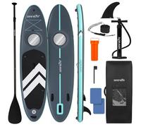 SereneLife Tabla Paddle Surf Hinchable, con Ventana, Paddle Board, Diseño Estable, Almohadilla de Cubierta EVA Antideslizante, Accesorios Premium para Sup, Soporte para GoPro, Capacidad de 158.7kgs