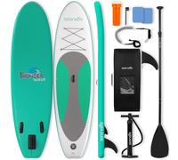 SereneLife Tabla Paddle Surf Hinchable, Cubierta Antideslizante, Aleta Inferior para remar, Estuche para Guardar, Barco de pie para Jovenes y Adultos