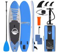 SereneLife tabla paddle surf hinchable, Paddle board, Cubierta antideslizante, Aleta inferior para remar, Estuche para guardar, Barco de pie para jovenes y adultos