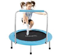 SereneLife trampolin Mini Plegable, Cama Elastica, Fitness, Compacto para niños y Adultos, Rebounder de Ejercicio, Asa de Espuma