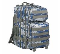 SERENFIT Mochila Deportiva Gym 45L - Mochila Fitness Hombre Mujer - Mochila Crosstraining - Mochila Entrenamiento - Mochila Táctica Deportiva - Mochila Militar Urbana (Gris y Azul)